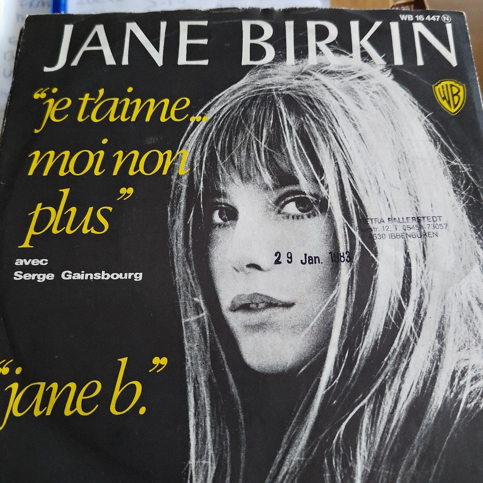 Jane Birkin & Serge Gainsbourg - Je t'aime... moi non plus, Cd's en Dvd's, Vinyl Singles, Gebruikt, Originele persing, 7 inch
