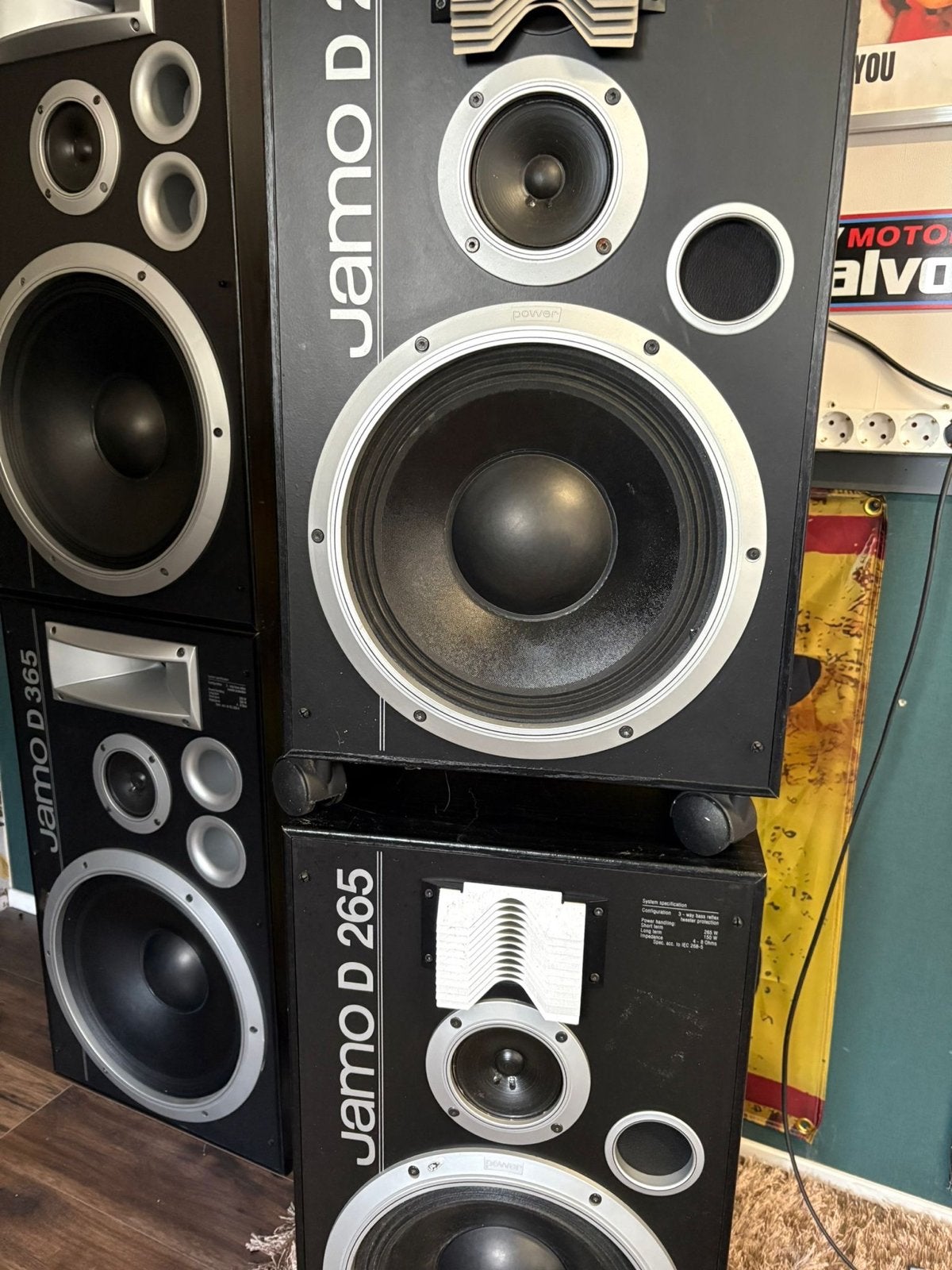 Jamo D-265 en D-365 Vloerstaande Luidsprekers (2x D265, 2x D, 150 watt of meer, Vloerstaande luidspreker, Gebruikt, Ophalen of Verzenden