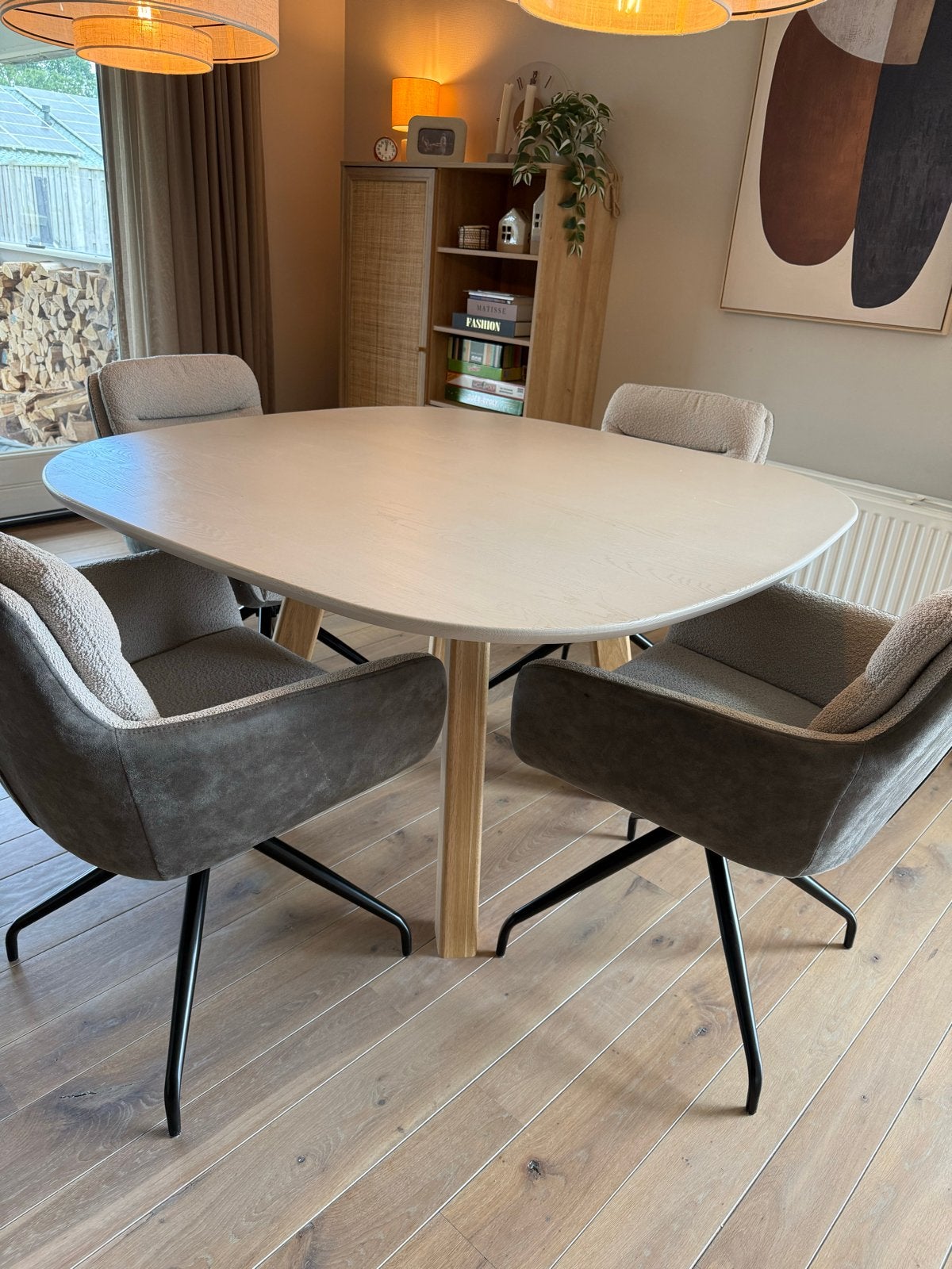 Moderne 4-6 persoons eettafel - 130x130x75 cm