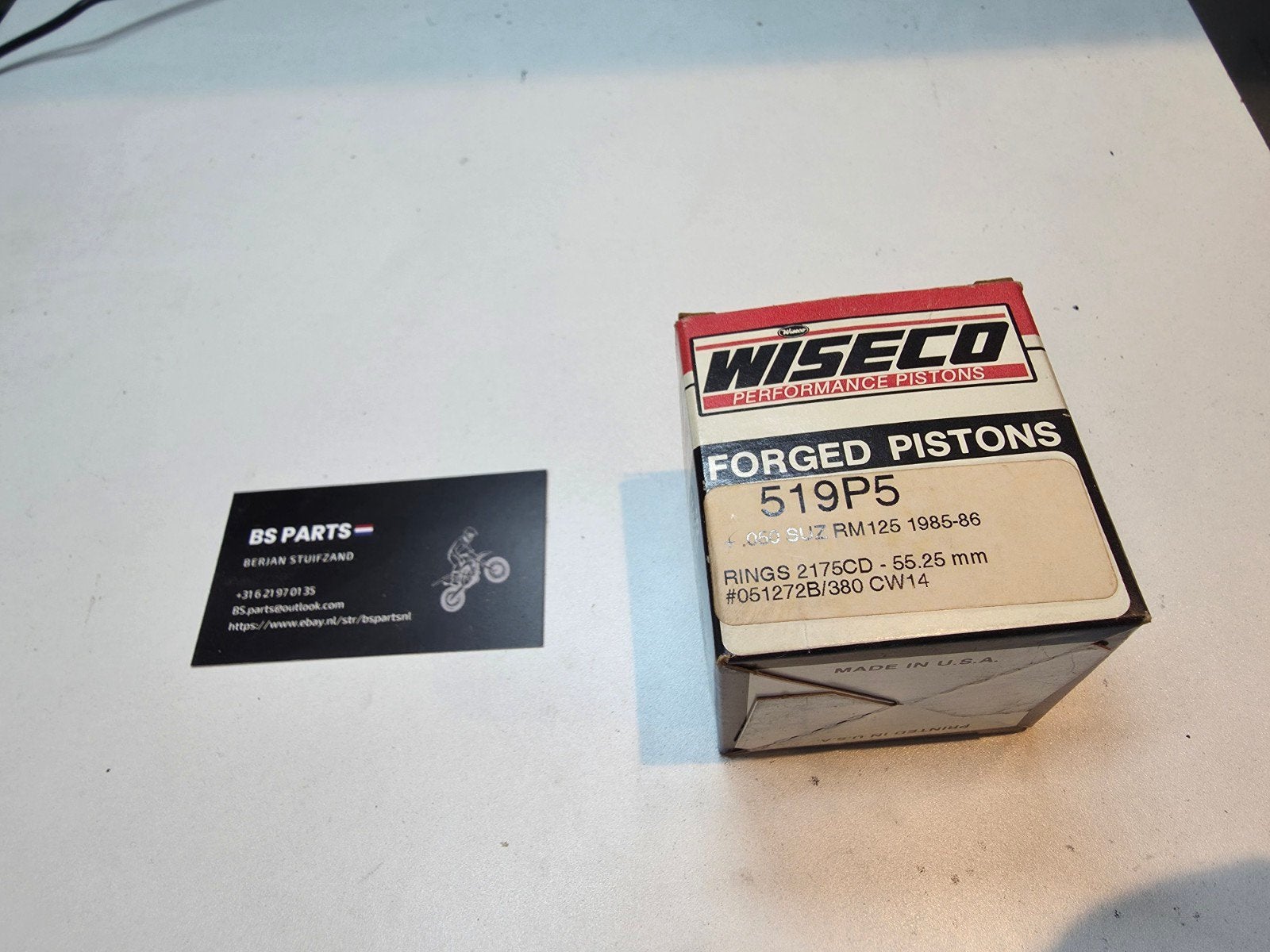 Wiseco zuiger 519P5 Suzuki RM125 1985-86 55,25MM, Ophalen of Verzenden, Wiseco Performance Products, Info@wiseco.com, 7201 Industrial Park Blvd, Mentor, OH 44060, USA