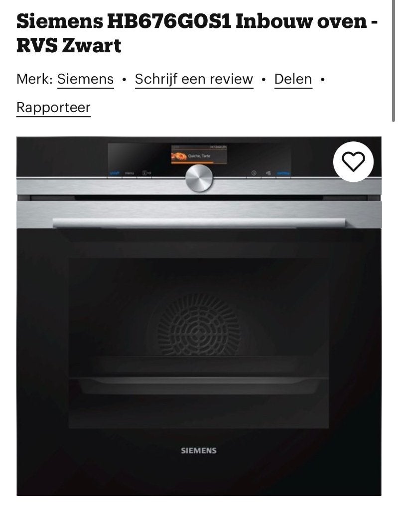 Siemens oven, Ophalen, Gebruikt, Inbouw, Siemens