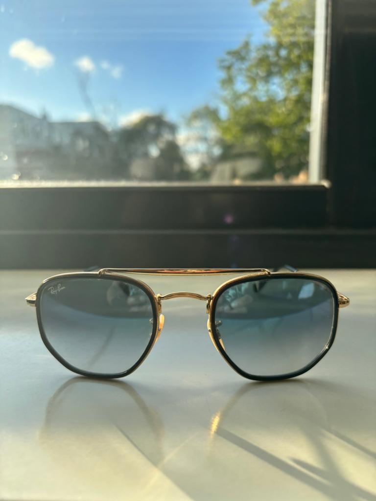 Rayban MARSHAL II origineel, Ophalen of Verzenden, Zo goed als nieuw, Blauw, Ray-Ban