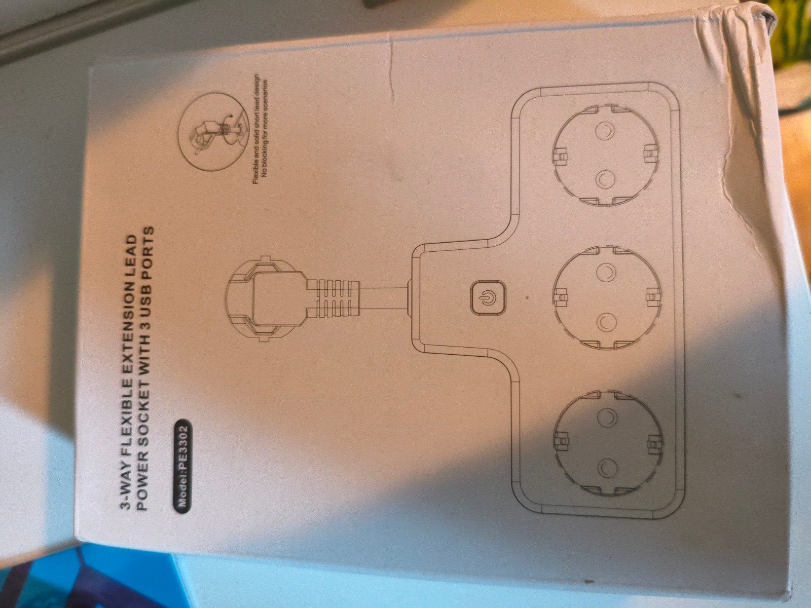 3-weg stekkerdoos met 3 USB-poorten, Ophalen of Verzenden, Nieuw, Stopcontact