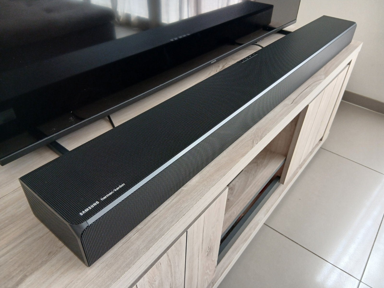 Samsung Harman Kardon Q80R Dolby Soundbar met  subwoofer, Ophalen, Bluetooth, Zo goed als nieuw