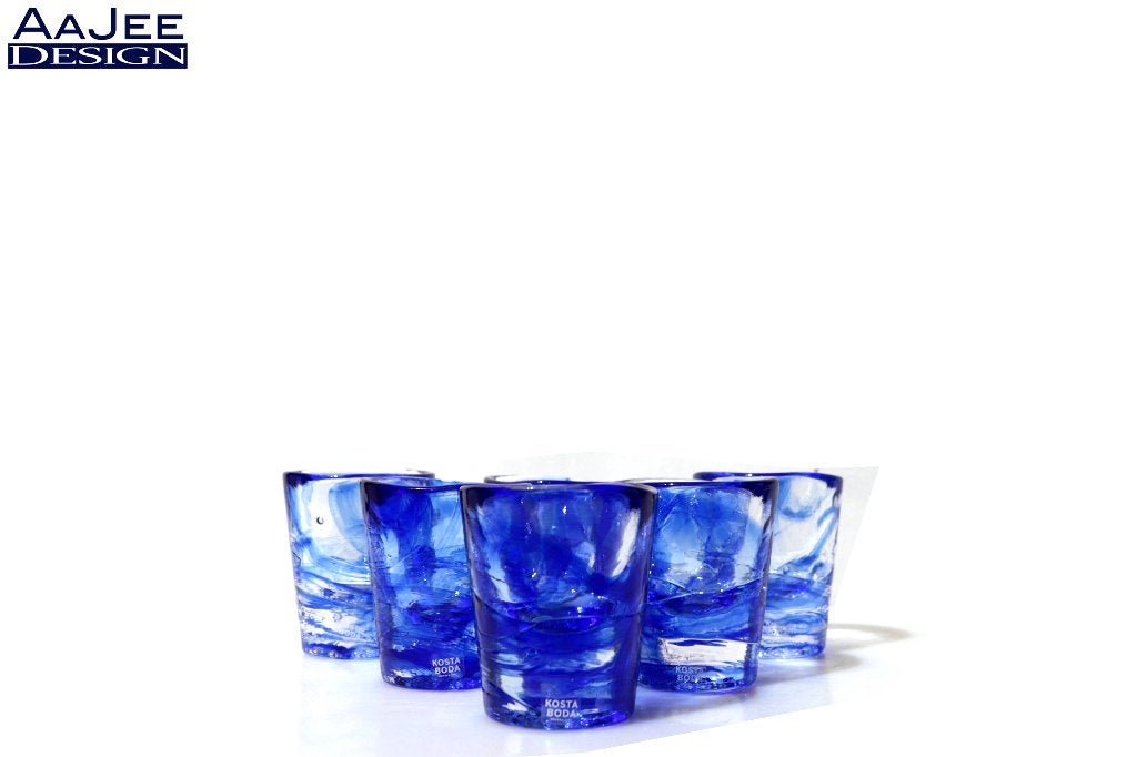 3 x Kosta Boda - Mine – Ulrica Hydman - Vallien - Blue, Ophalen of Verzenden, Overige typen