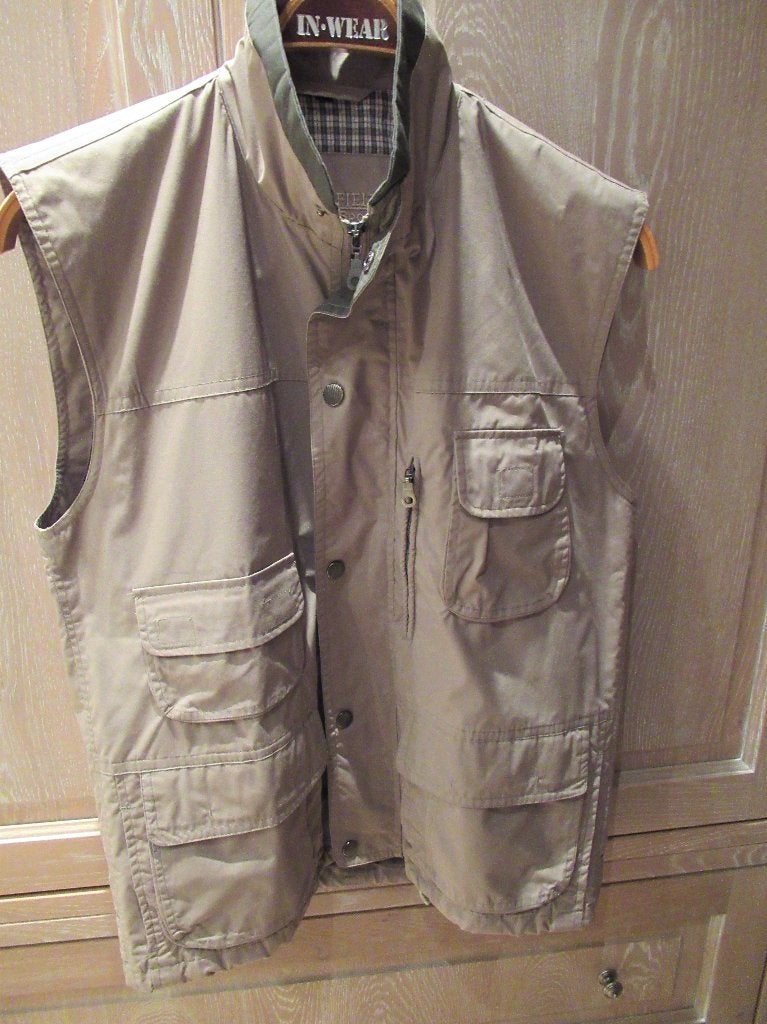 Crossfield jacket met multi zakken, mt Large NIEUW, Crossfield, Beige, Nieuw, Verzenden