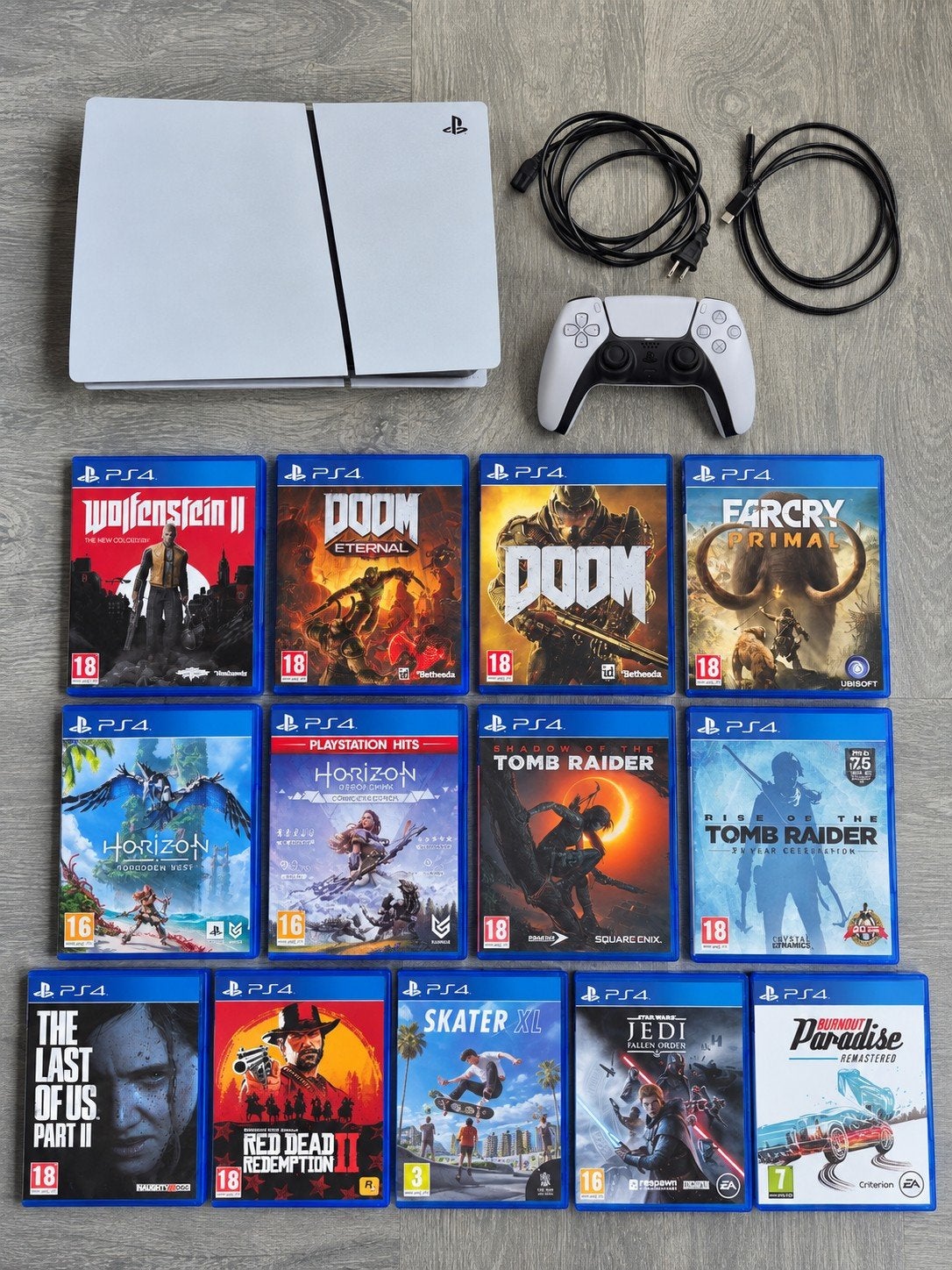 PlayStation 5 Disc Edition met 12 PS4 games en controller, Ophalen of Verzenden, Zo goed als nieuw, Playstation 5