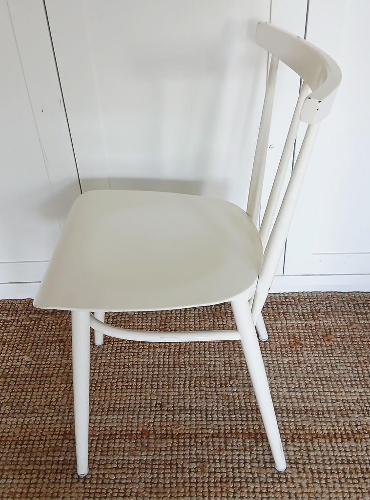 vintage spijlenstoel, Ophalen, Gebruikt, Wit, Vintage