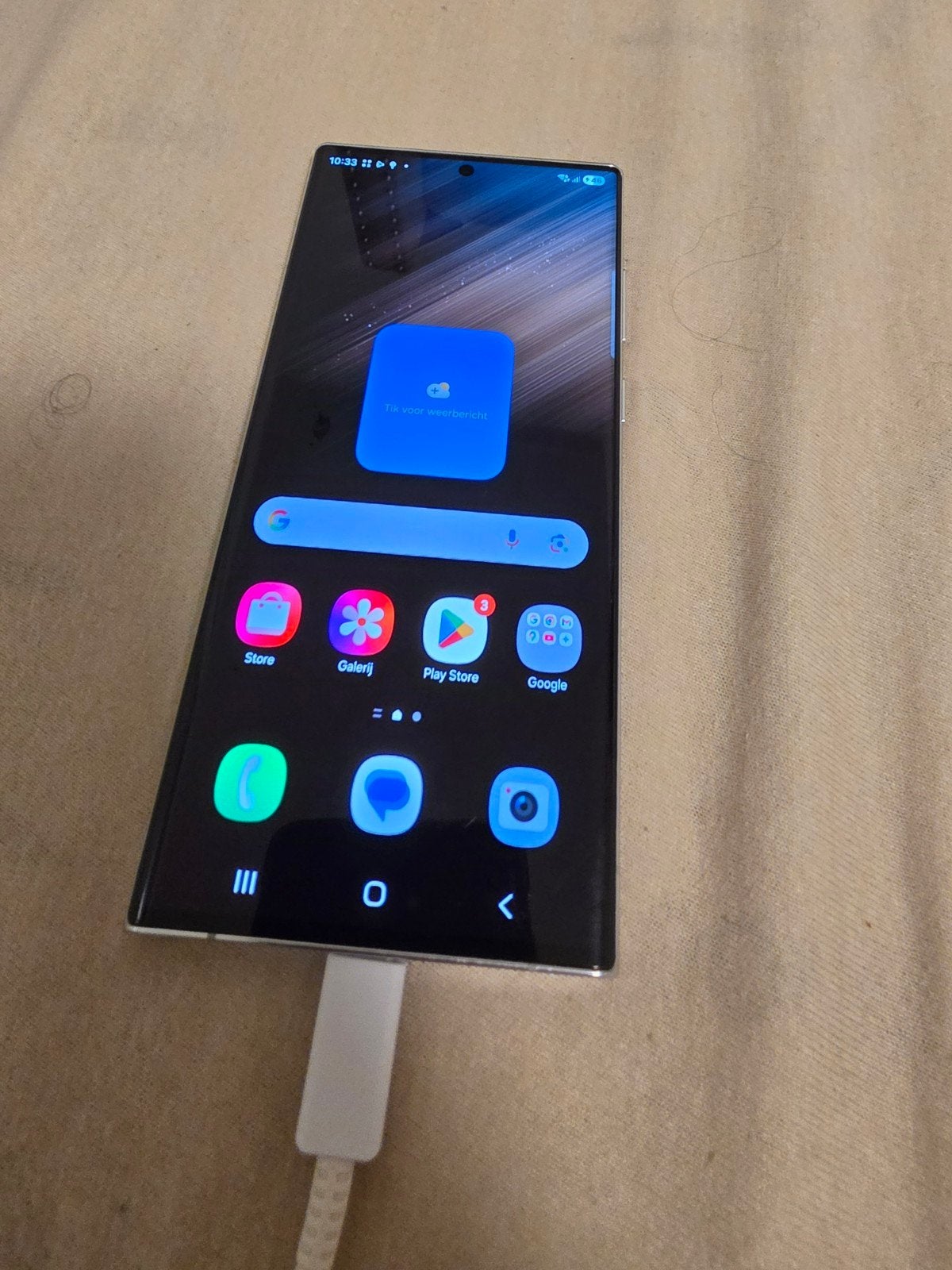 Samsung Galaxy S22 Ultra 128gB Wit - Zo goed als nieuw, Telecommunicatie, Mobiele telefoons | Samsung, Wit, Touchscreen, Ophalen of Verzenden