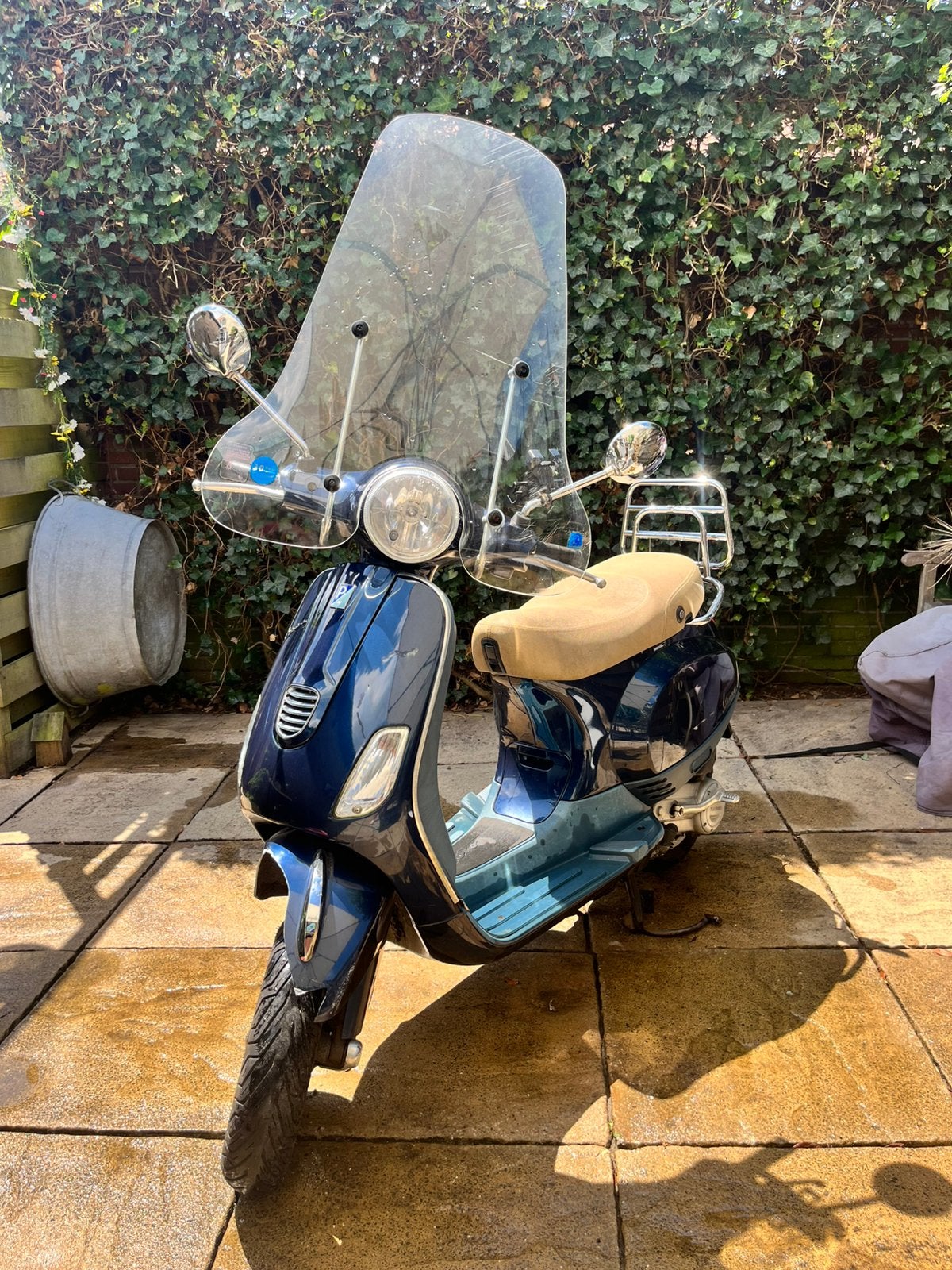 Vespa lx50 2014 blauw, Fietsen en Brommers, Scooters | Vespa, Ophalen, Gebruikt, Maximaal 45 km/u, Benzine