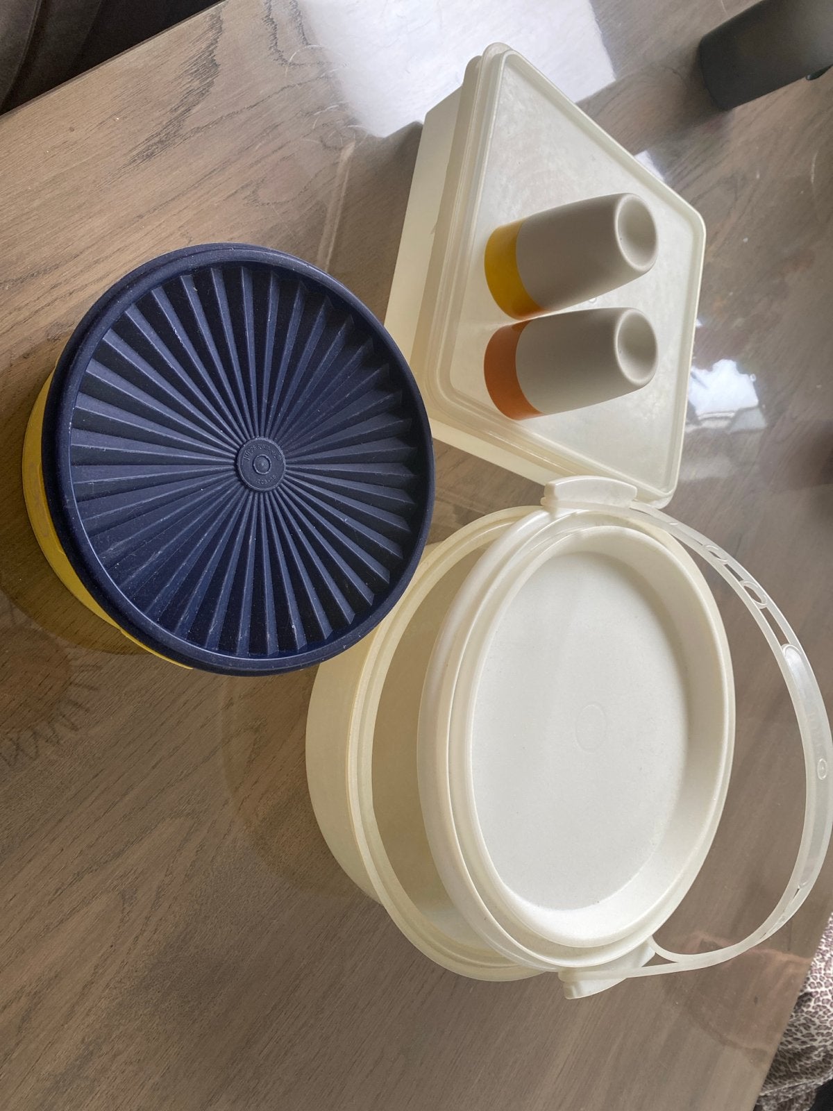 Vintage Tupperware: Bewaarbakken, Taartdoos & Eierdopjes, Gebruikt, Overige kleuren, Bewaardoos, Ophalen of Verzenden