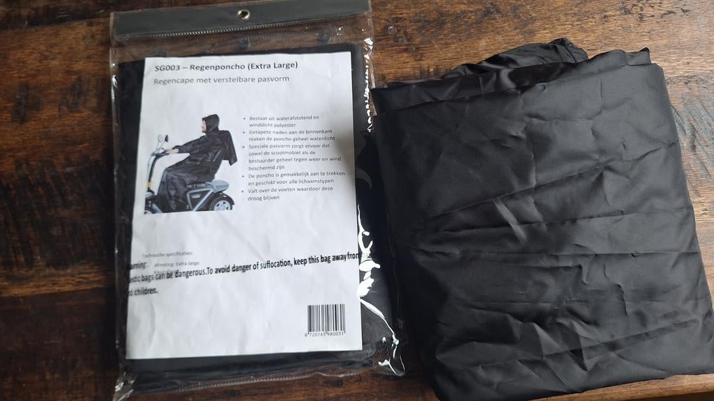 Regenponcho Extra Large voor op Scootmobiel, Ophalen of Verzenden, Nieuw, Regenjas