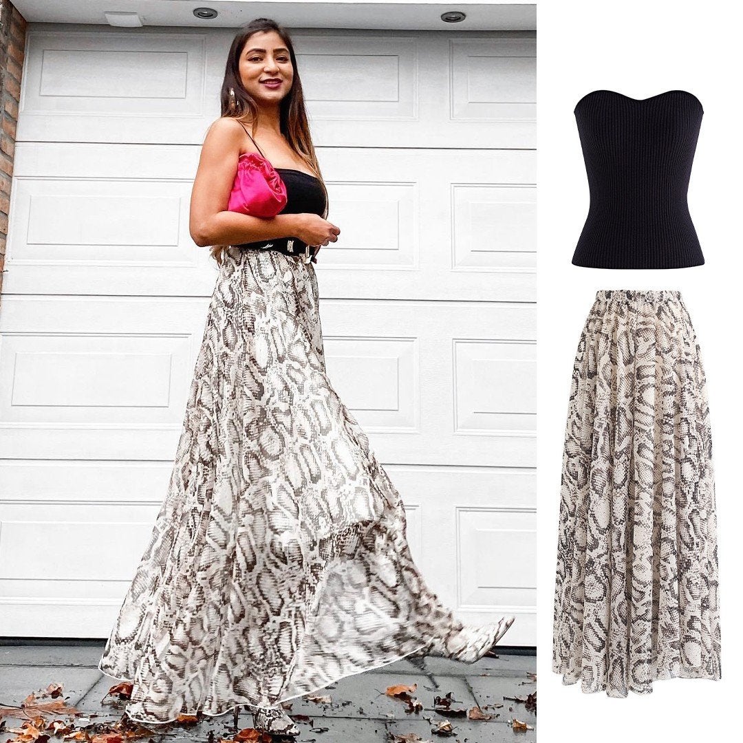 Chicwish Chiffon Rok met Luipaardprint - Maat S, Meerkleurig, Ophalen of Verzenden, Maat 36 (S), Chicwish