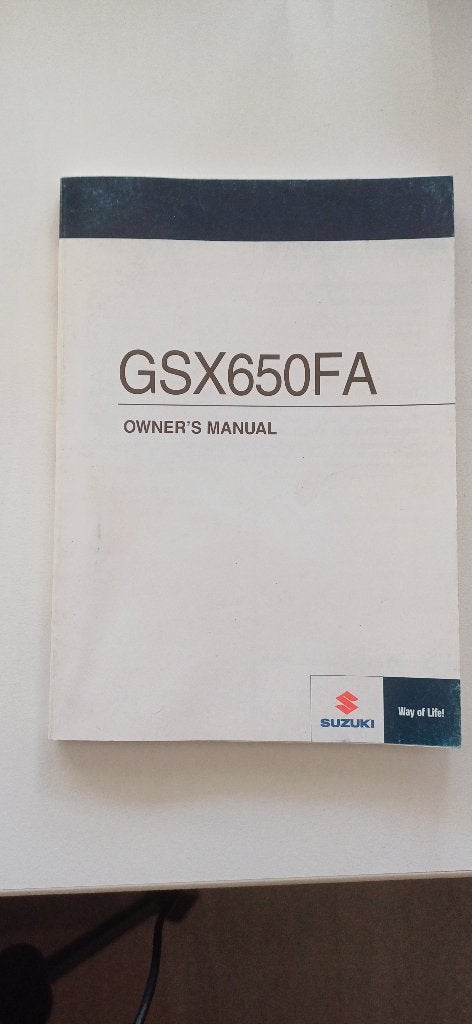 Instructieboekje Suzuki GSX 650 FA 2009, Motoren, Ophalen of Verzenden, Suzuki