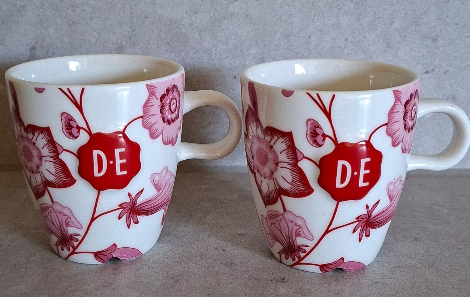Douwe Egberts Hylper Heritage mokken / bekers (Roze), Huis en Inrichting, Keuken | Servies, Overige merken, Keramiek, Ophalen of Verzenden