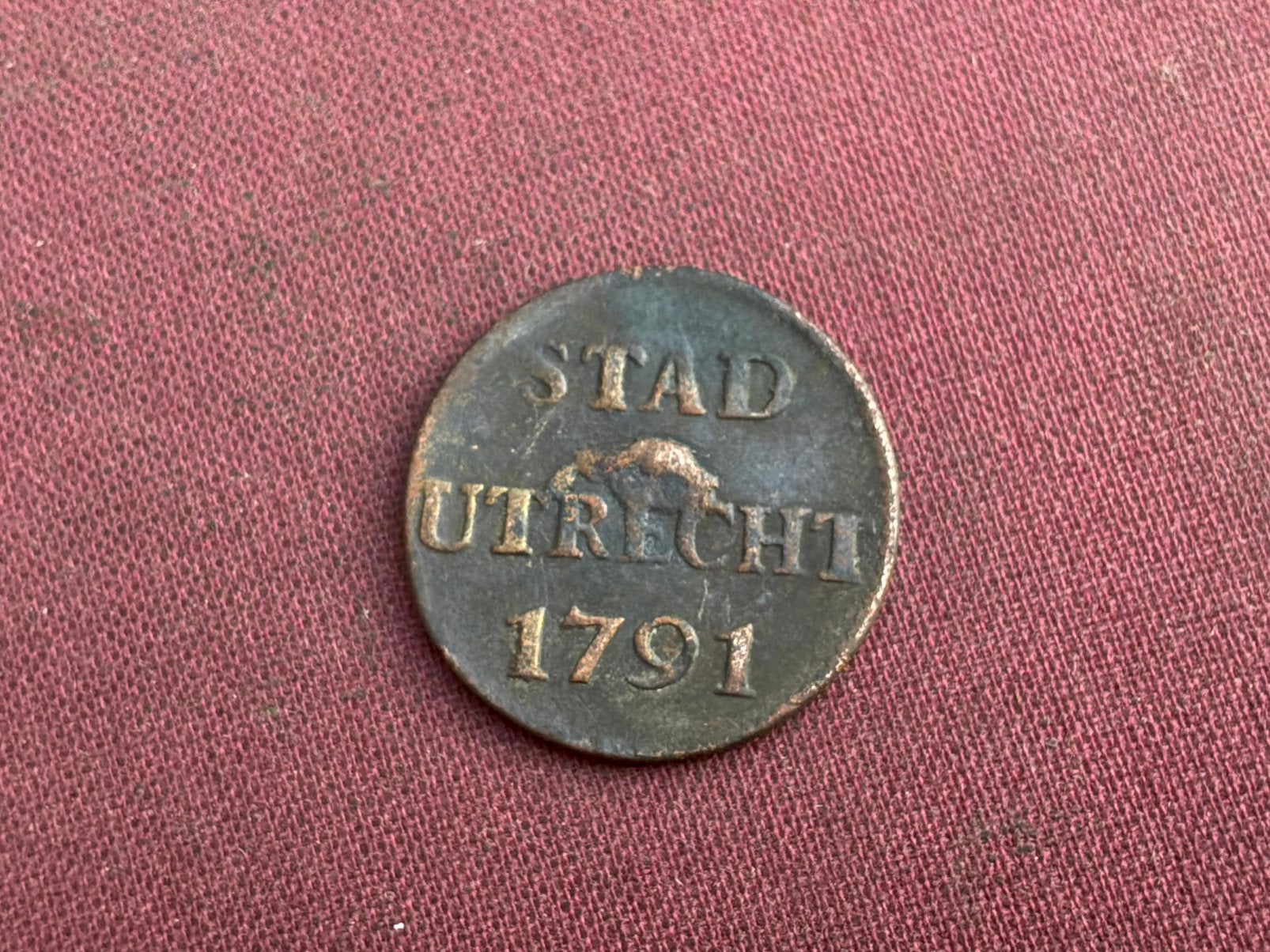 Duit 1791, Postzegels en Munten, Ophalen of Verzenden, Overige landen