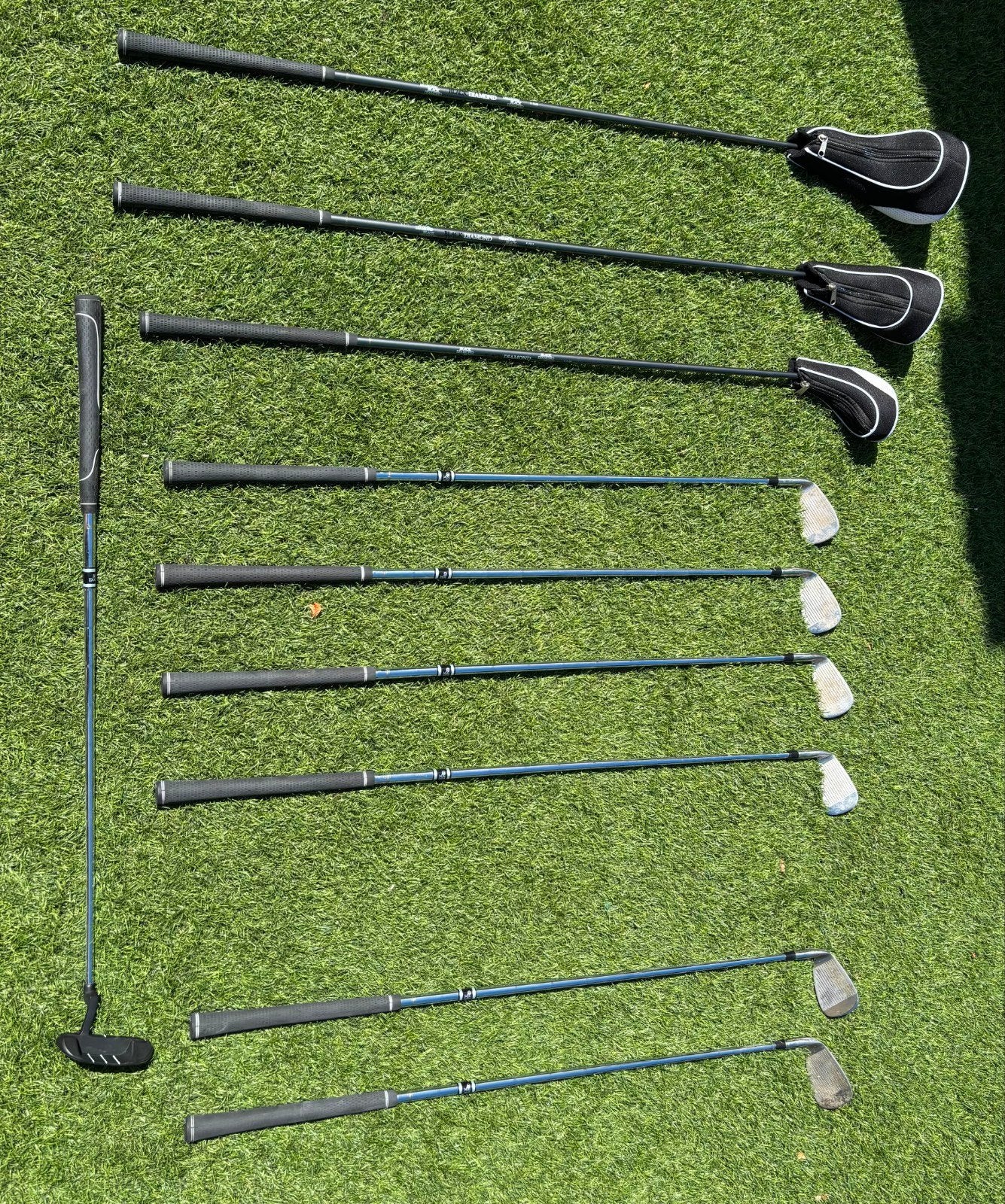 Complete Black Diamond golfset met tas en accessoires, Sport en Fitness, Golf, Ophalen, Gebruikt, Set, Overige merken