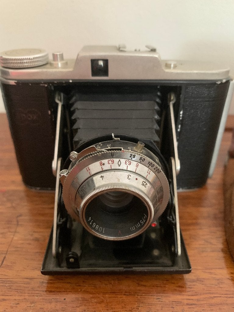 camera; Adox Polo incl. lederen tas, Ophalen of Verzenden, Gebruikt, Compact, Overige Merken