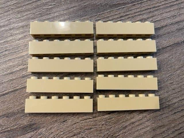 10 lego basis blokjes 1x6 beige (3), Ophalen of Verzenden, Nieuw, Losse stenen, Lego