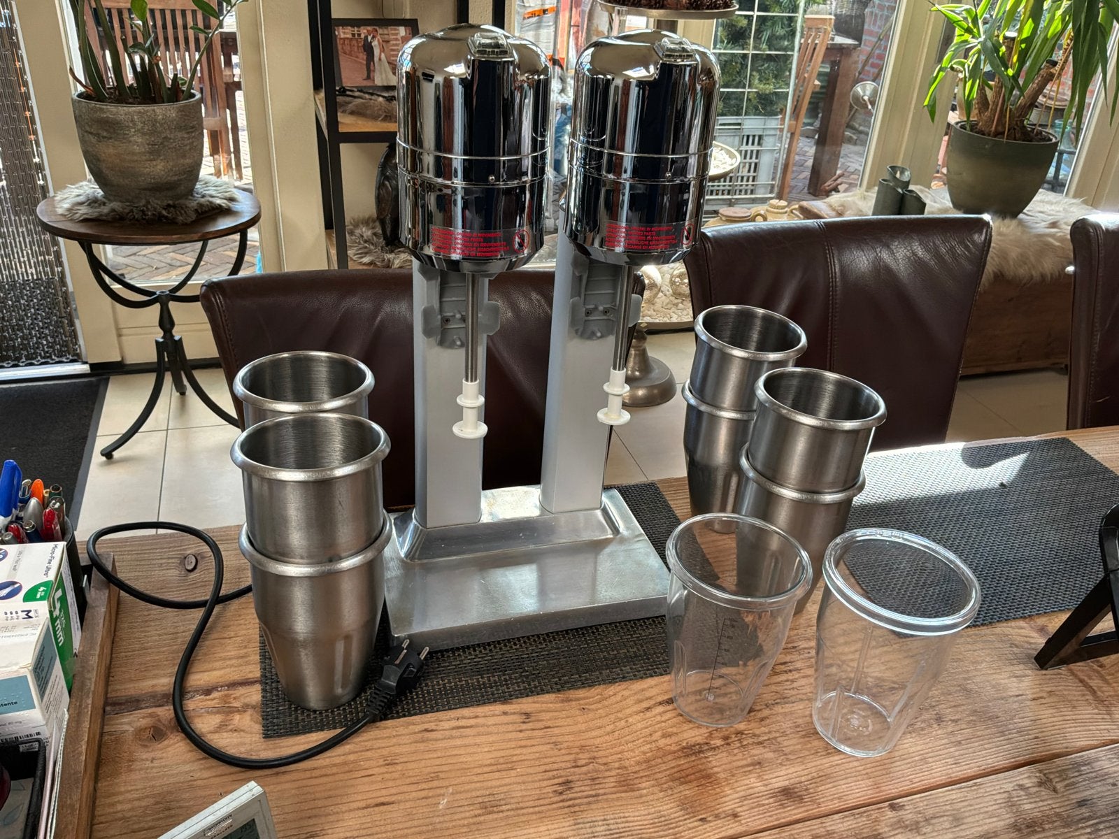 Vema Frullini FL 2006 Professionele Dubbele Milkshakemachine, Minder dan 1 liter, Ophalen, Gebruikt, 1 snelheid