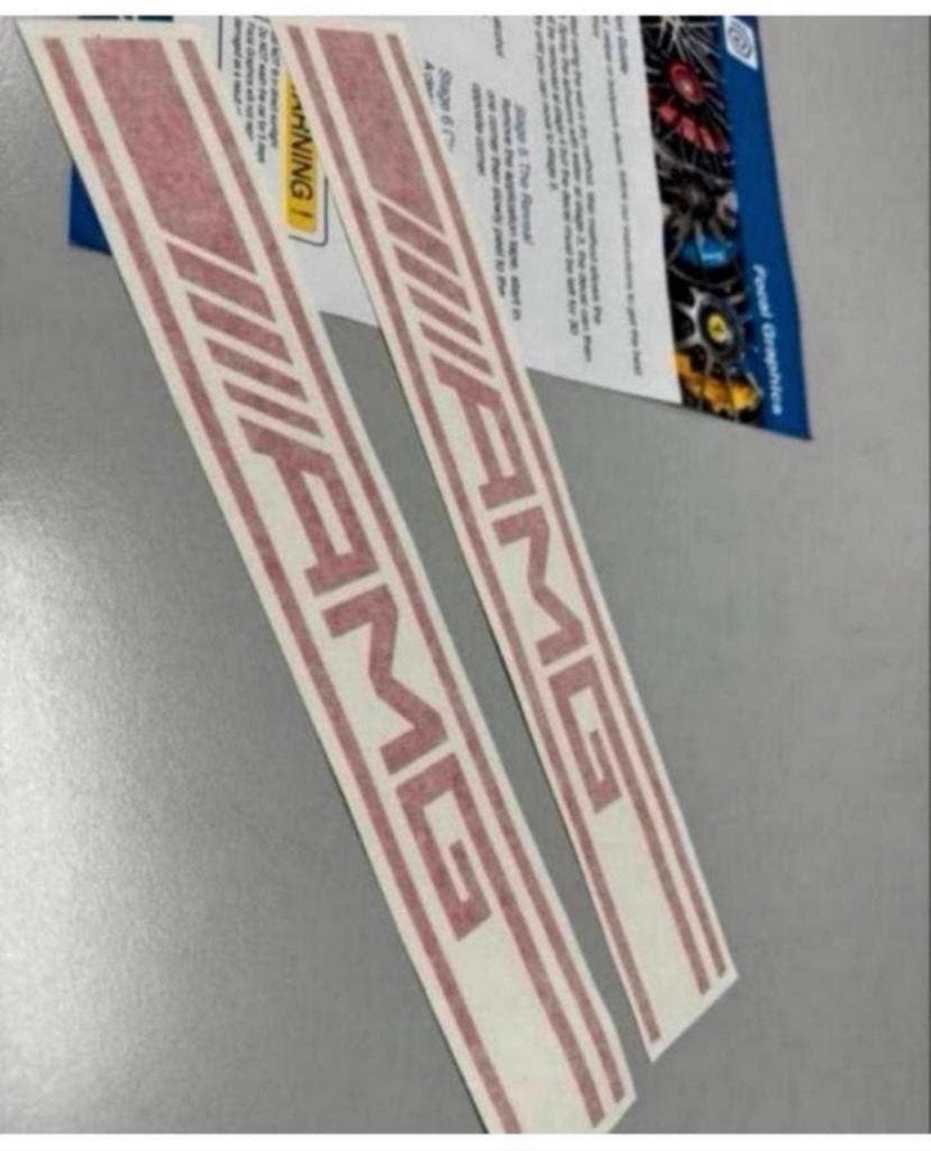 Mercedes A45 SPOILER Stickers AMG Vinyl 2X Sticker Logo ROOD, Ophalen of Verzenden, J, J, J
