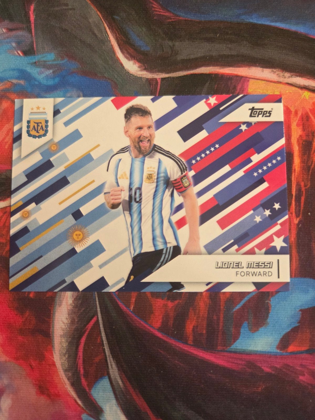 Topps Lionel Messi Voetbal Spelerskaart - Argentinië, Verzamelen, Ophalen of Verzenden, Nieuw, Buitenlandse clubs, Spelerskaart