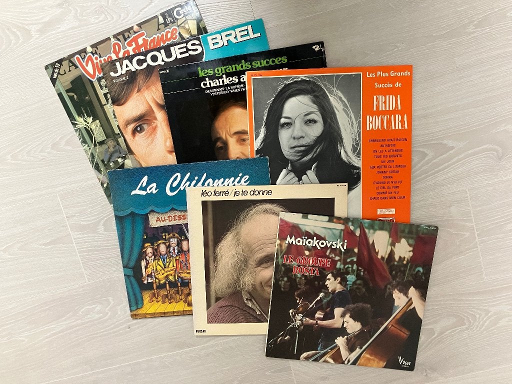 Meerdere Franstalige LP's, Cd's en Dvd's, Ophalen, LP, Gebruikt, Pop