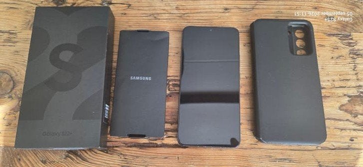 Samsung S22 Plus 128 Gb + origineel Smart View Hoesje, Telecommunicatie, Mobiele telefoons | Samsung, Zwart, Touchscreen, Ophalen of Verzenden