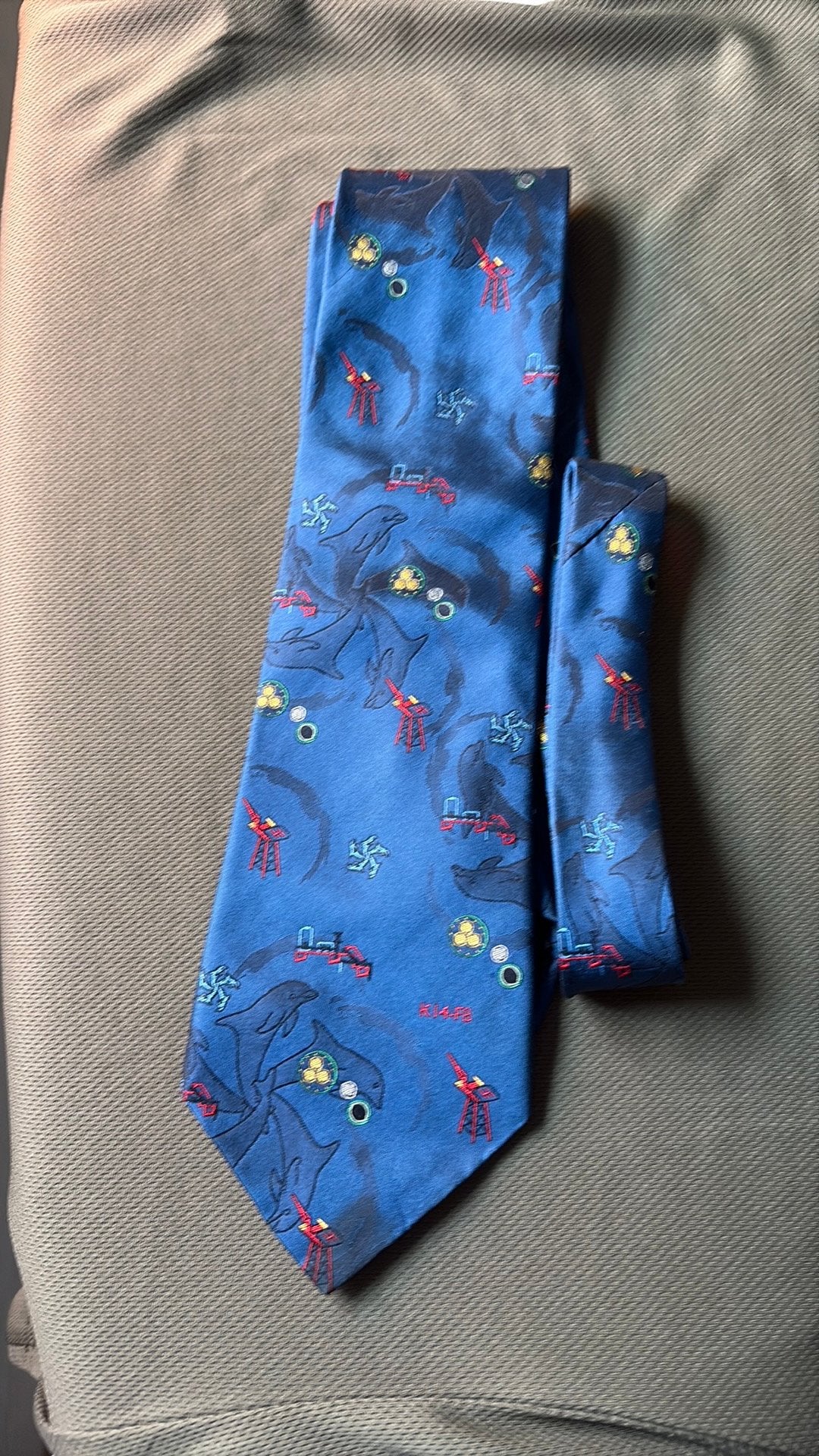 Stropdas nam k14-fb, Ophalen of Verzenden, Nieuw, Blauw, Met patroon