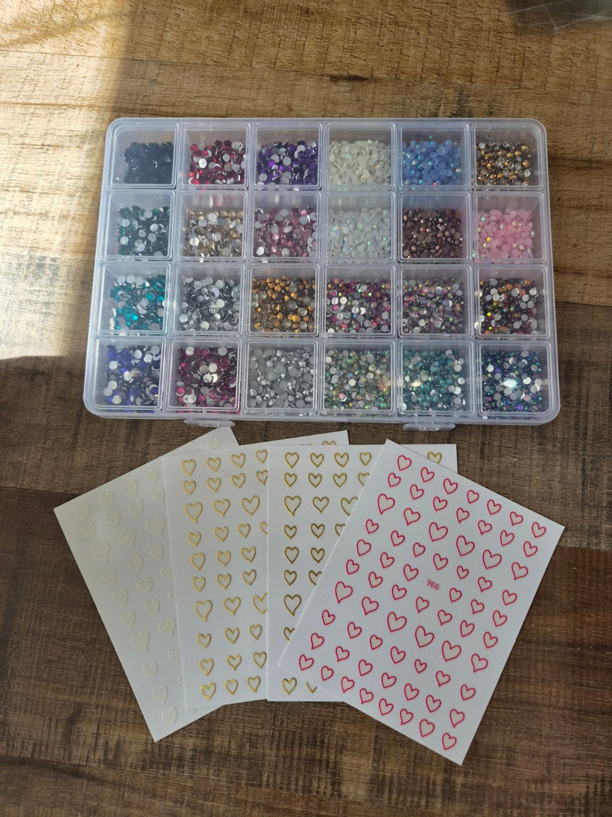 Nageldecoratie set: steentjes, stickers en striping tape, Ophalen of Verzenden, Nieuw, Overige typen