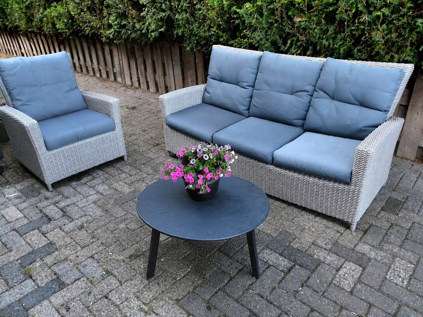 Loungeset wicker tuinset balkon set, Ophalen, Wicker, Loungeset