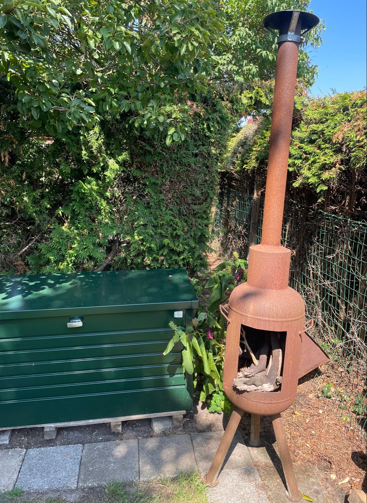 Tuinkachel, Tuin en Terras, Vuurkorven, Ophalen, Gebruikt, Vuurton
