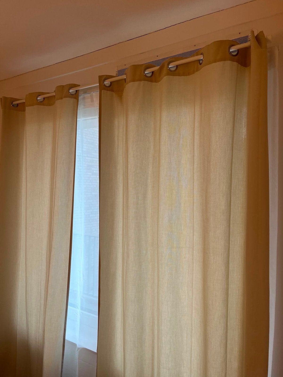 IKEA GINSTMOTT Gordijnen (145x300 cm) - Beige, Huis en Inrichting, Beige, Ophalen of Verzenden, Gordijn, Polyester