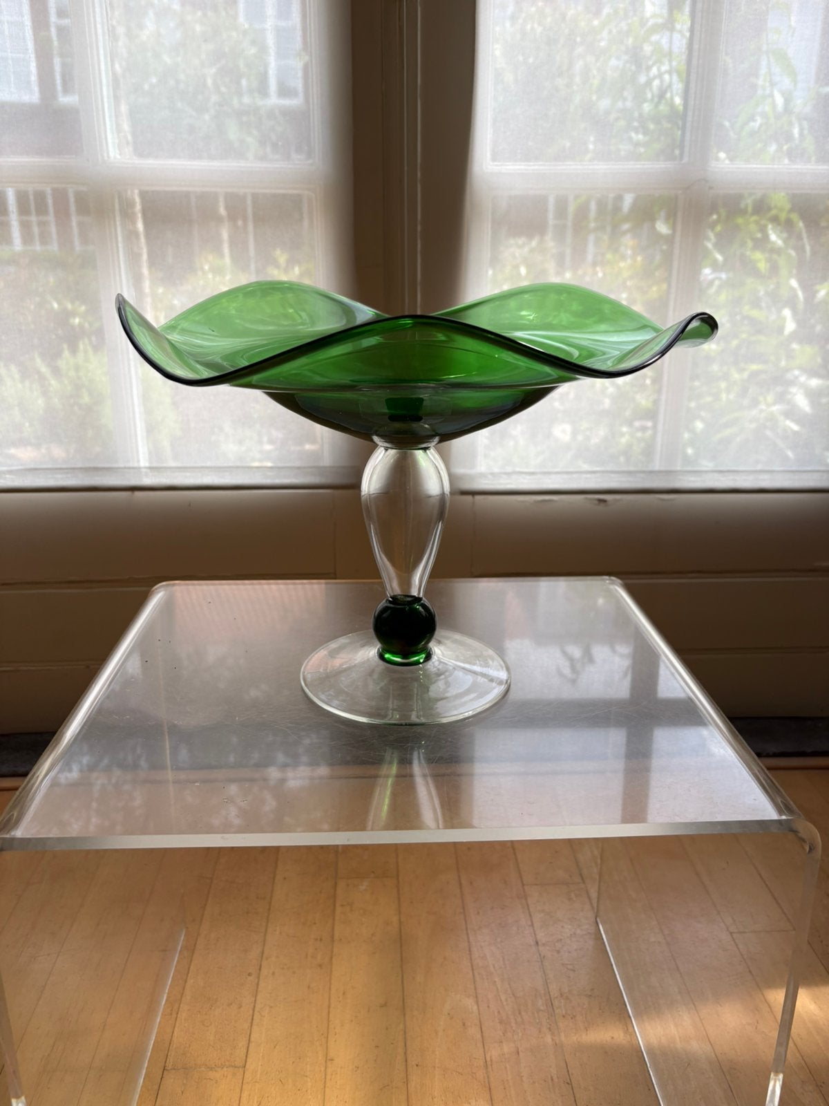 Glas Art Deco schaal, Ophalen