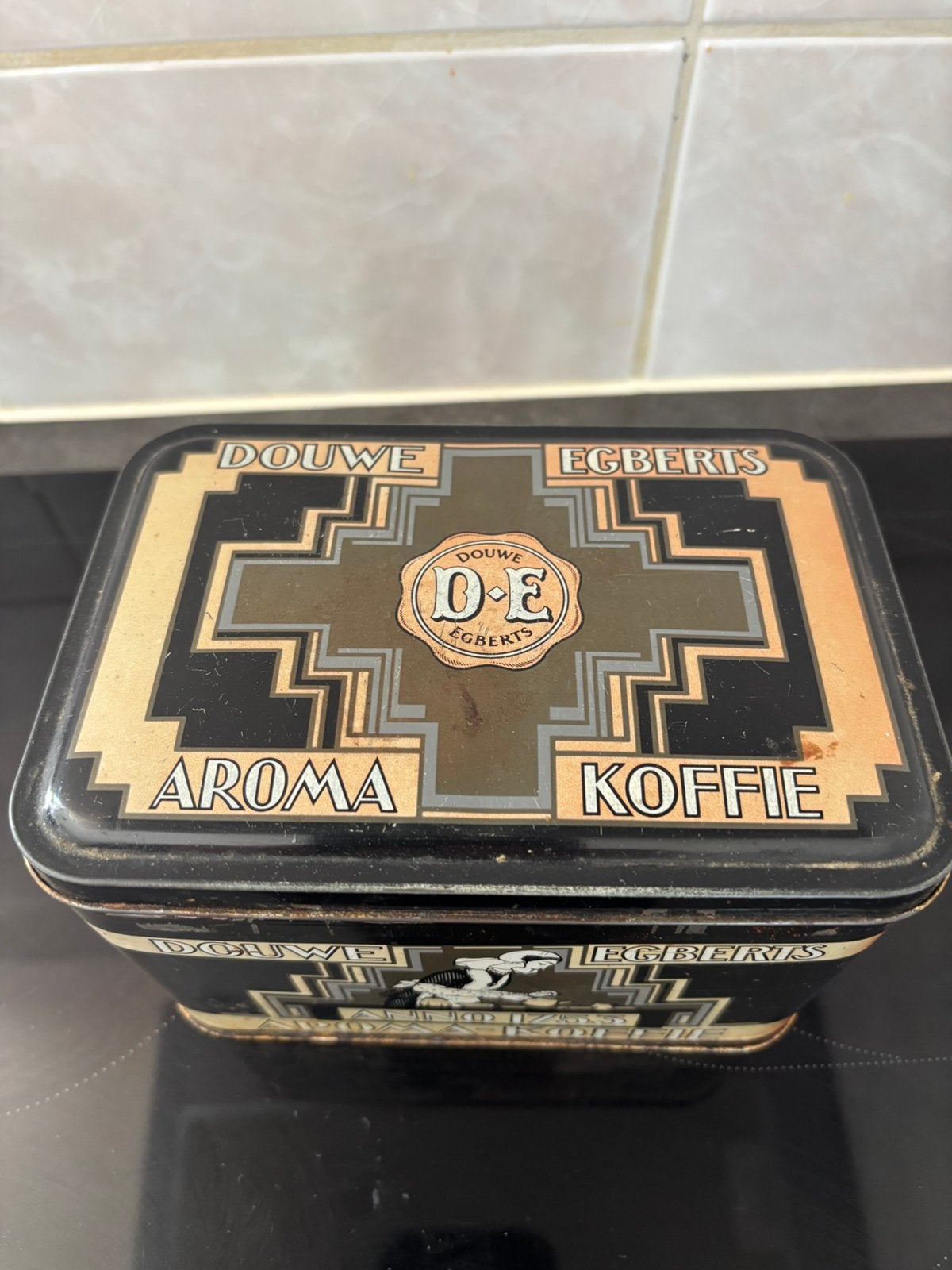 Koffieblik Douwe Egberts, Ophalen of Verzenden, Gebruikt, Koffie, Douwe Egberts