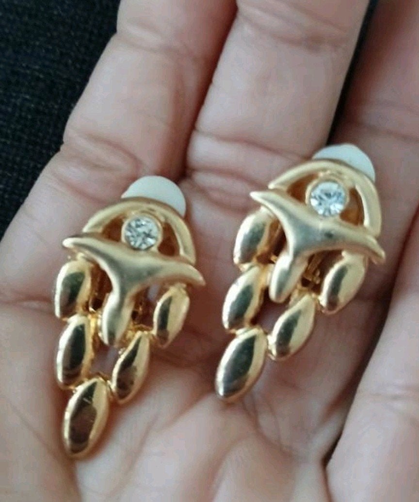 Vintage oorclips, Sieraden, Tassen en Uiterlijk, Oorbellen, Ophalen of Verzenden, Overige materialen