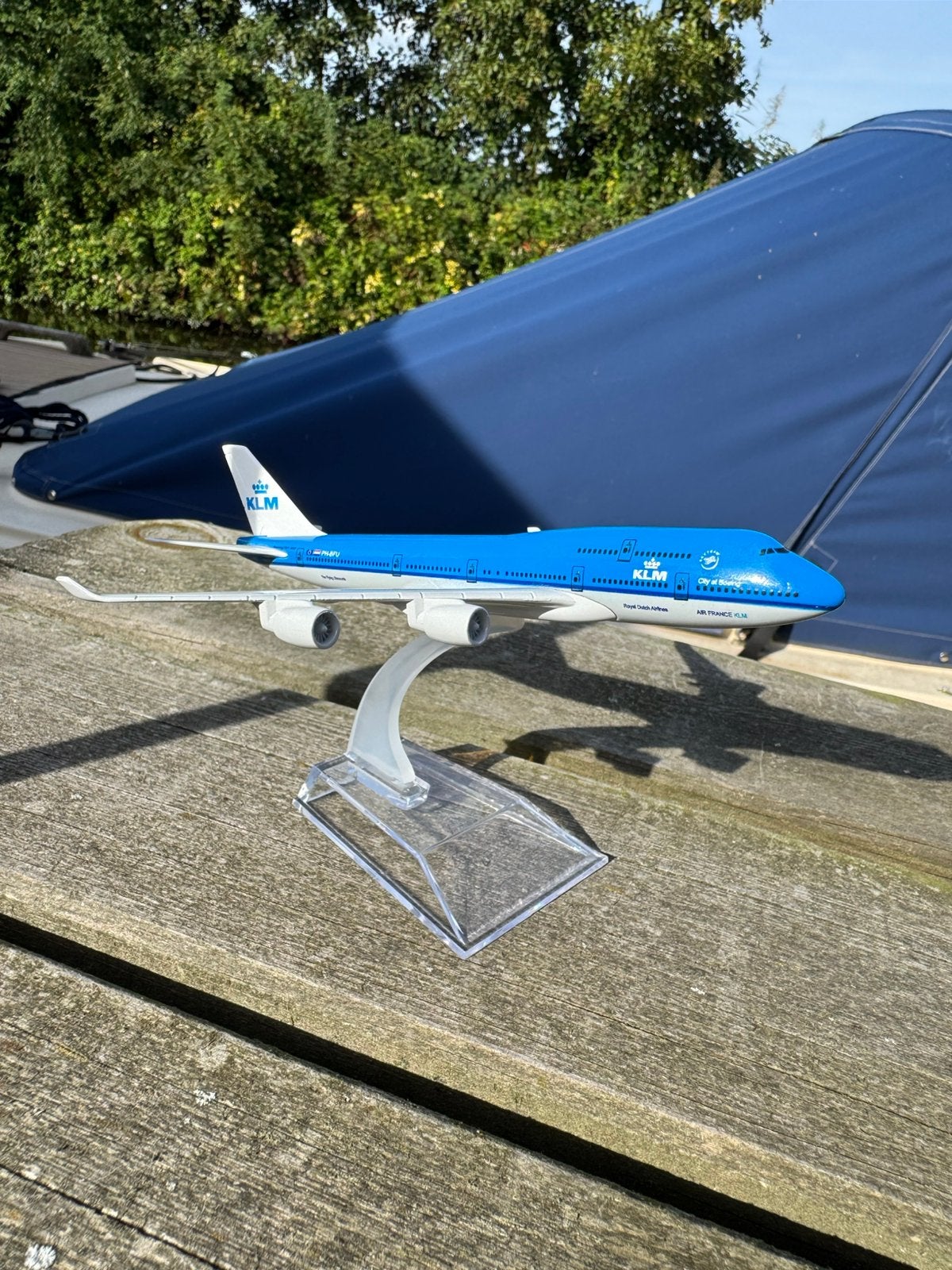 KLM Boeing 747 schaalmodel | Metaal | 1/400, Overige merken, 1:200 of kleiner, Ophalen of Verzenden, Zo goed als nieuw