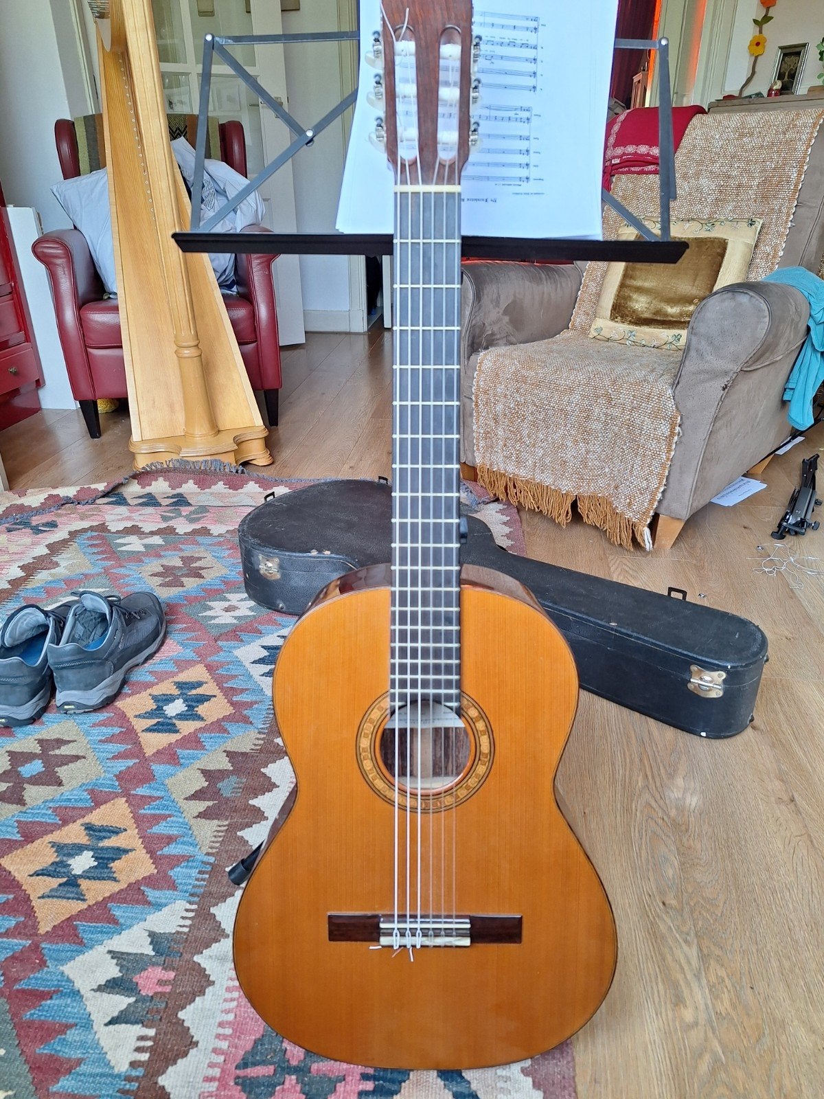 Klassieke Spaanse gitaar van Manuel Contreras met koffer, Ophalen of Verzenden, Zo goed als nieuw, Klassieke of Spaanse gitaar