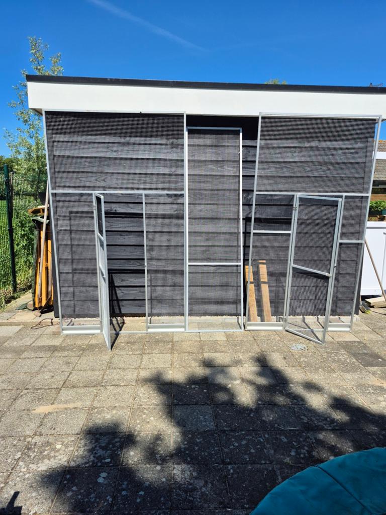 Voliere paneel 3 stuks, Ophalen of Verzenden, Aluminium, Volière