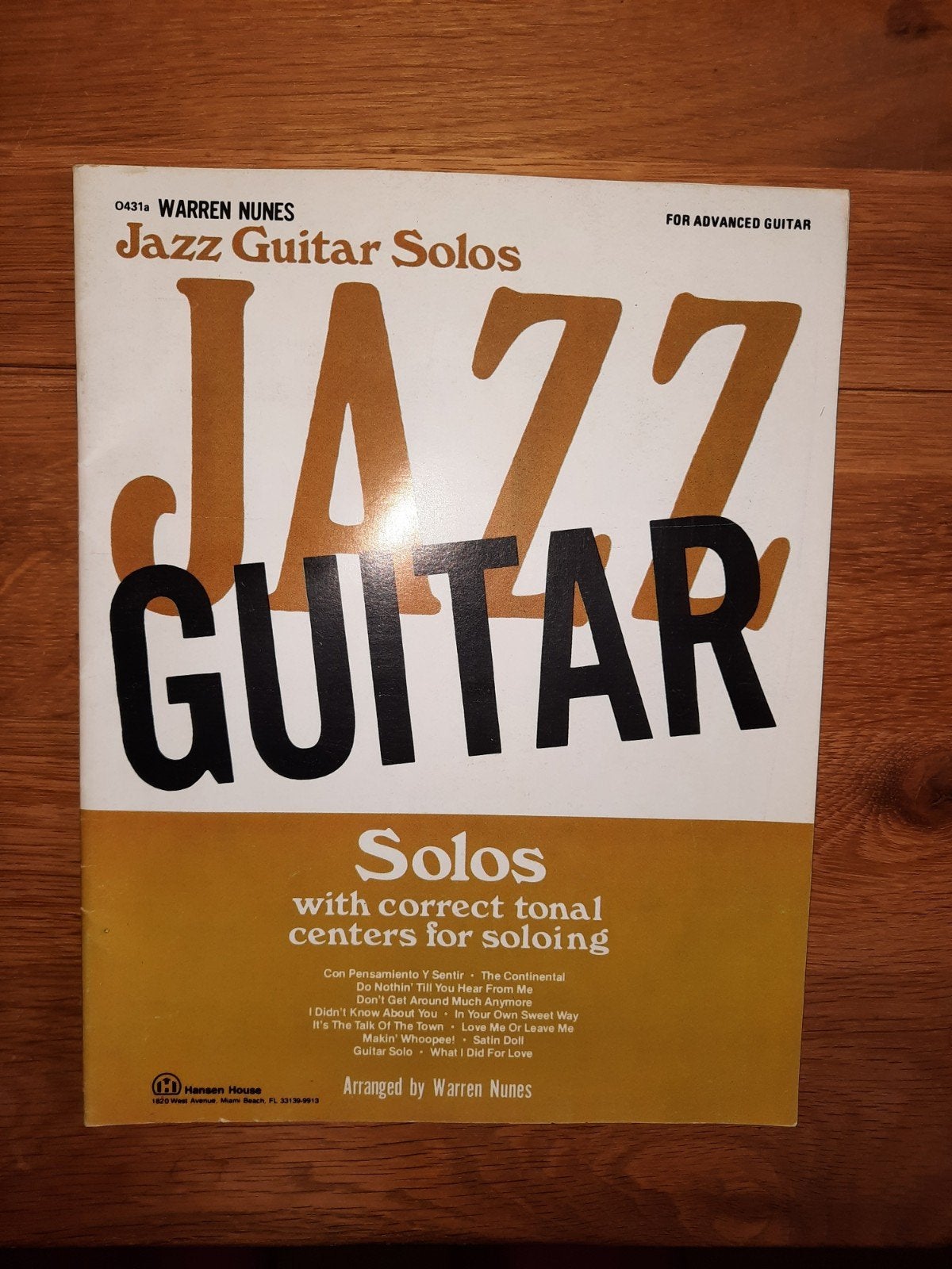 Warren Nunes-jazz guitar advanced-Solos with correct tonal, Ophalen of Verzenden, Gebruikt, Les of Cursus, Jazz