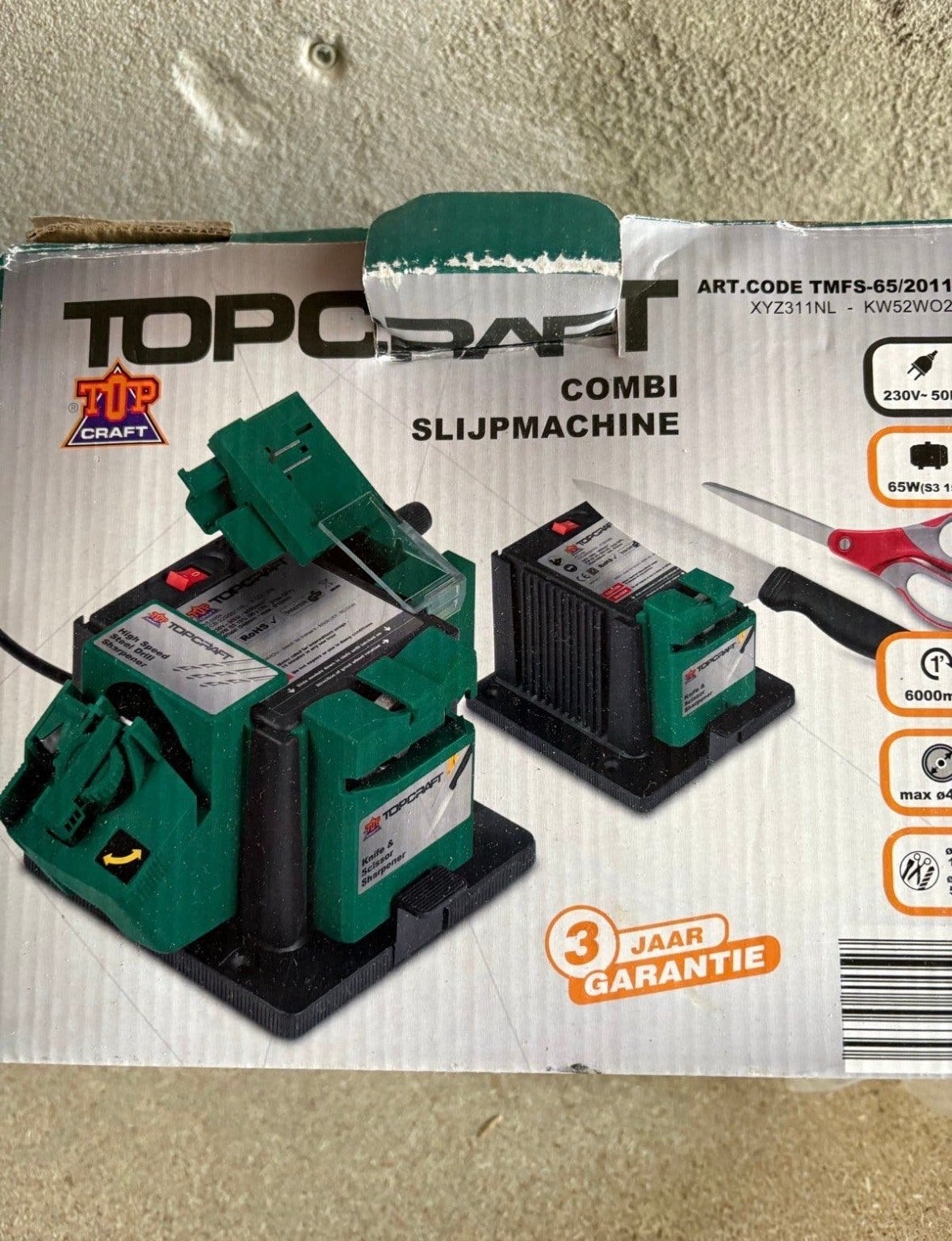 Topcraft Combi Slijpmachine - Messen, Boren, Beitels, Ophalen of Verzenden, Zo goed als nieuw, Minder dan 700 watt, Overige typen