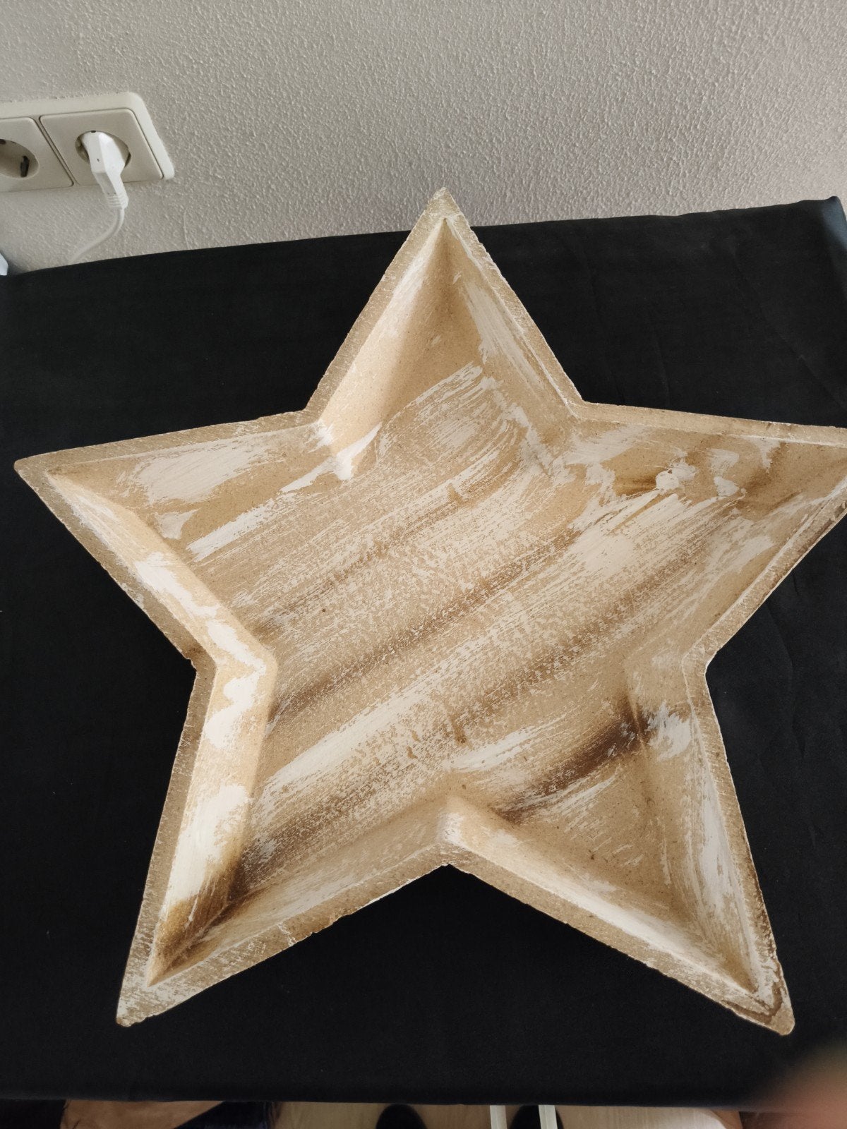 Decoratieve Ster Schaal - Hout, Landelijke Stijl, Ophalen of Verzenden, Gebruikt