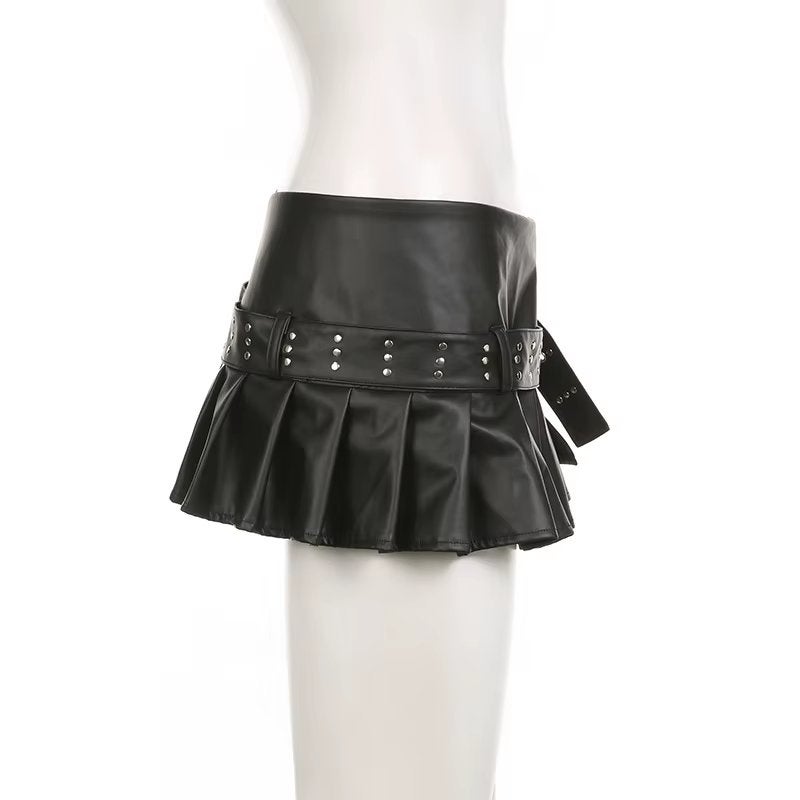 Zwarte kunstleren korte dames rok, Maat 38/40 (M), Verzenden, Zwart, Nieuw