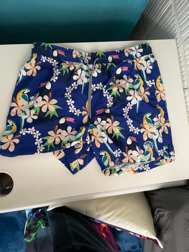 Jack & Jones Zwembroek Maat M - Tropische Print, Ophalen of Verzenden, Maat 48/50 (M), Blauw, Zwemshort