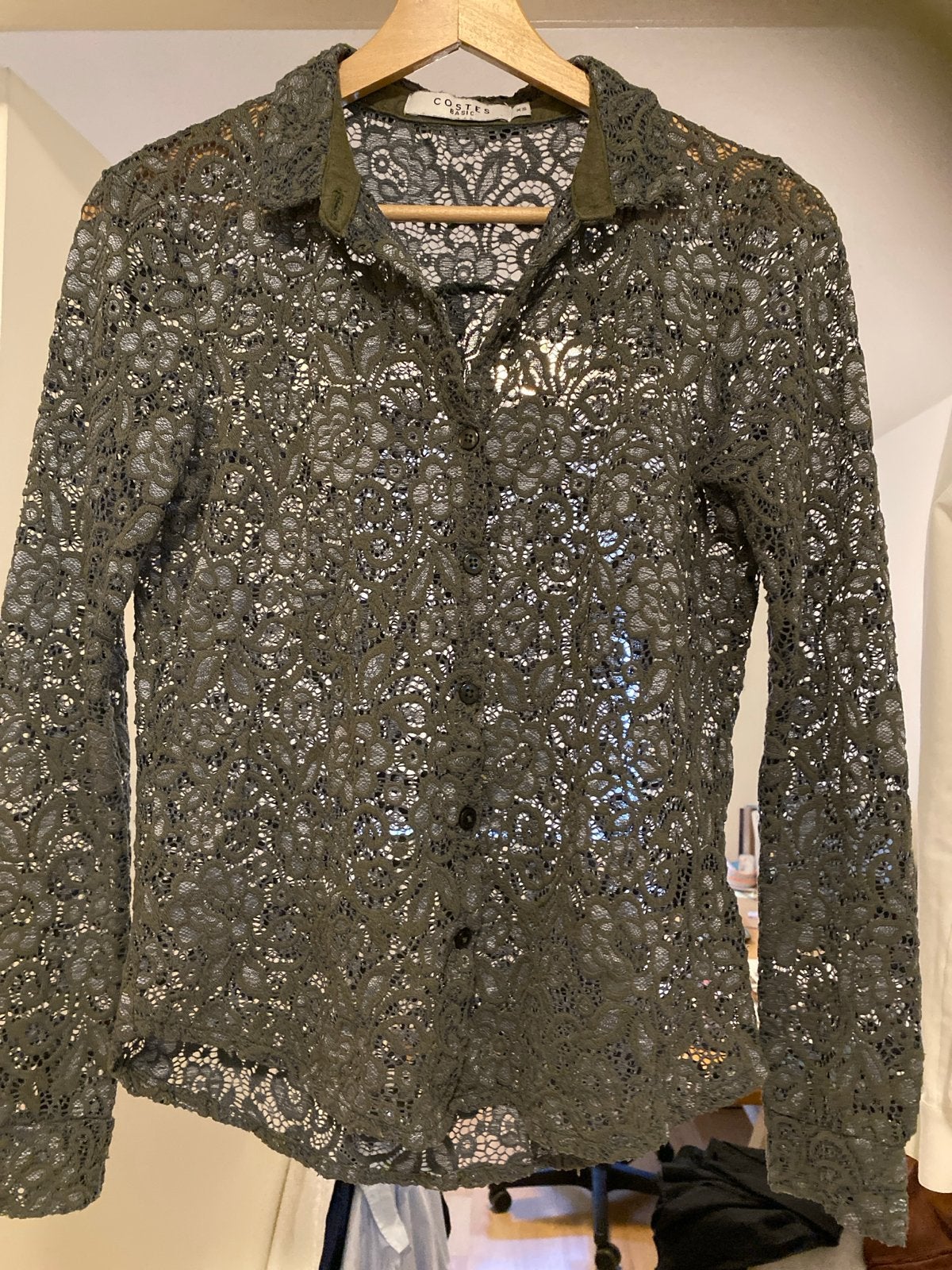 Costes  Kanten Blouse - Groen xs, Ophalen of Verzenden, Zo goed als nieuw, Maat 38/40 (M), Groen