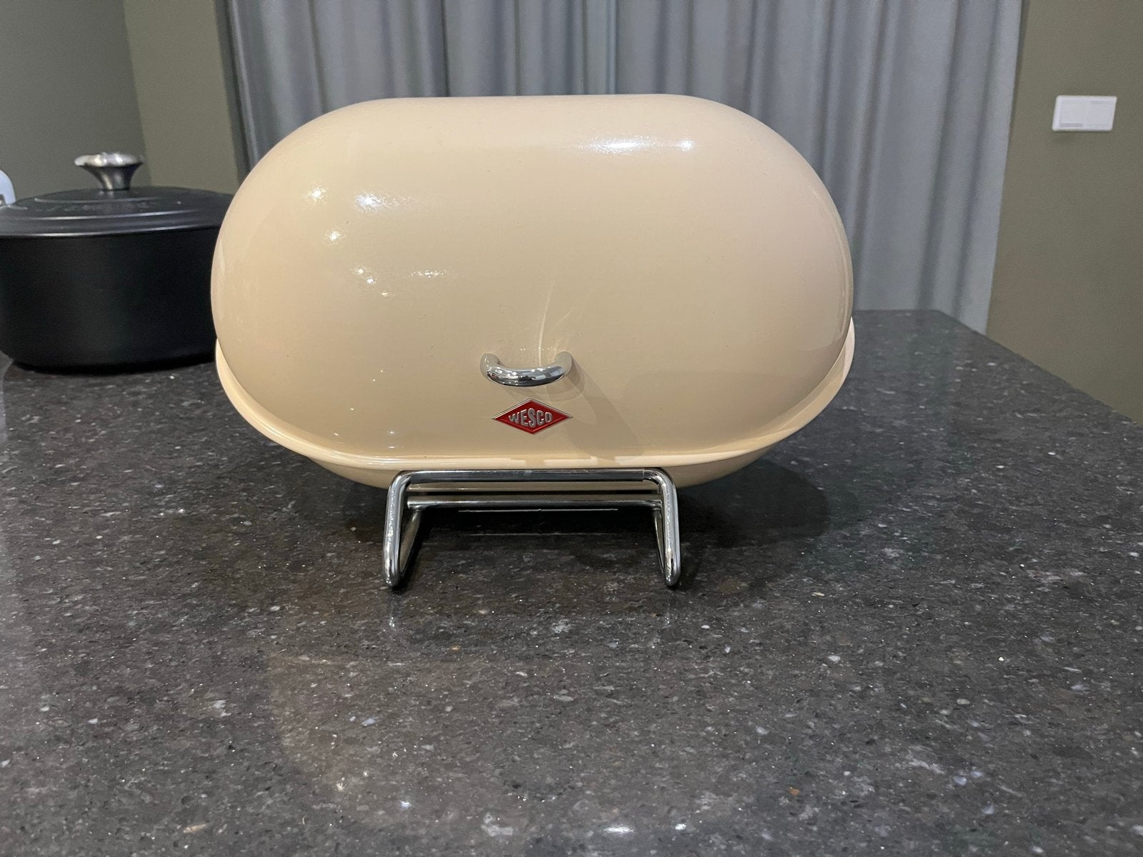 Wesco Broodtrommel Crème, Beige, Ophalen of Verzenden, Zo goed als nieuw, Metaal