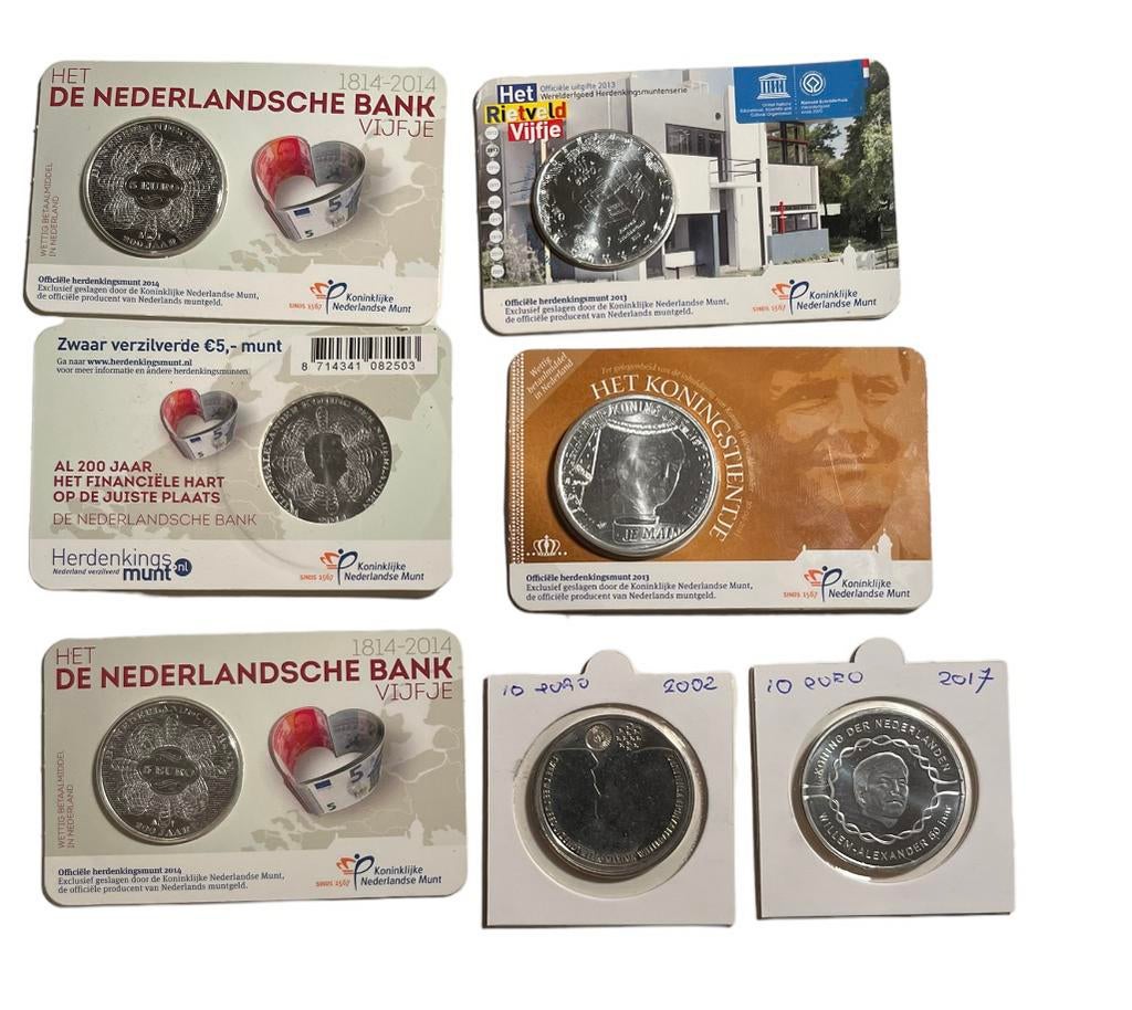 Partij 5 en 10 euro munten - coincards - zilver en verzilv, Verzenden, Overige landen, 10 euro, Zilver