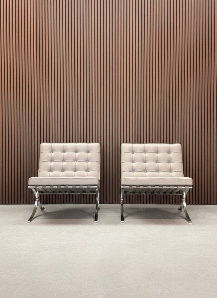 Originele Knoll Barcelona Stoel | Beige, Ophalen of Verzenden