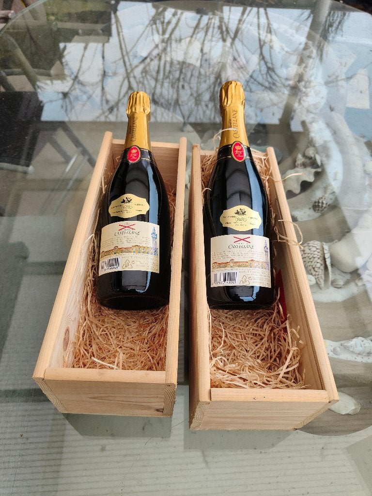 2 x Champagne vicomte de castelane brut, Frankrijk, Nieuw, Ophalen of Verzenden, Champagne