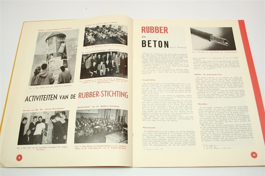 Rubber — Verwerking & Toepassingen 1955 — Industrie Zeldzaam, Ophalen of Verzenden, Gelezen